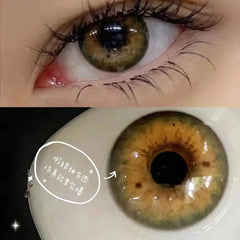 YICKYUE - 2Pieces Colored Contact Lenses Bueatiful Pupil Color Circle Lens Iris Prescription Yearly Natural Coloured Contacts