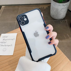 Luxury Silicone Airbag Shockproof Clear Phone Case For iPhone 11 12 Pro Max Mini X Xs XR 7 8 Plus SE2 2022 Lens Protection Cover