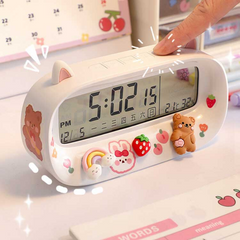 YICKYUE - Timing Alarm Clock Smart Time Table Decoration Students Wake-up Artifact Electronic Clock Watch Digital Alarm Clock with decor