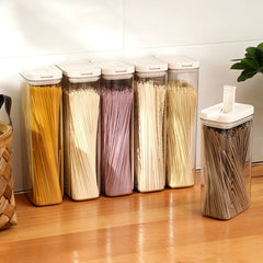 Airtight Leakproof Cereal Storage Box for Grain Flour Pasta Large Capacity Kitchen Pantry Spaghetti Snacks Dry Food Container
