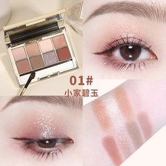 Yickyue Luxurious Fashionable Diamond Eye Shadow Palette Matte Shimmer Soft Eyeshadow Powder High Pigment Waterproof Long-wearing Makeup