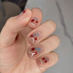 Professionals Press On Nails Fake Nails with Glue Accessories And Tools Nail Tips For Manicure Flower Nail Art Decor False Nails