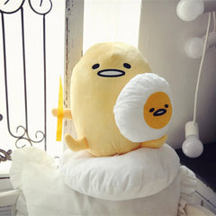 40cm Cute Lazy Egg Plush Pillow Stuffed Toys Yolk Brother Soft Cushion Birthday Gifts for Kids Girls