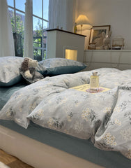 YICKYUE - French romantic pastoral floral bedding set,twin full queen king sweet cotton home textile bed sheet pillow case quilt cover