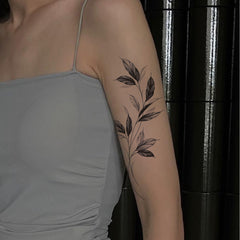 YICKYUE - 6/7pcs Disposable Sketch Drawings Temporary Tattoo Flowers Butterfly Dandelion Sticker Waterproof Body Art Daily Make Up