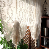 YICKYUE - Free Shipping Pastoral Purdah Lifting Curtains Balloon Gift BlindsRomantic Shades Finished Drapes Fan Draw Ribbon Short Blinds