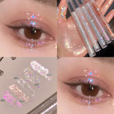 Yickyue Glitter Liquid Eyeshadow Pearlescent Long Lasting Waterproof Liquid Eye Shadow Quick-drying Glitter Shimmer Eye Makeup Cosmetics