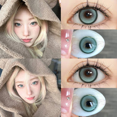 YICKYUE - Mill Creek 1 Pair New Colored Contacts Lenses for Eyes With Prescription 0 to -8.00 Degree Blue Eye Lenses High Quality Lenses