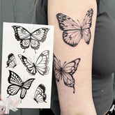 YICKYUE - 30pcs/set 3D Butterfly Temporary Tattoo Sticker Waterproof Fake Tattoo Flash Water Transfer Tatoo Arm Leg for Women Men Body Art
