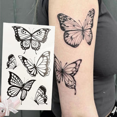 YICKYUE - 30pcs/set 3D Butterfly Temporary Tattoo Sticker Waterproof Fake Tattoo Flash Water Transfer Tatoo Arm Leg for Women Men Body Art