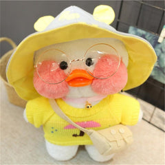 30cm Plush Lalafanfan Ducks Soft Toys Cute Ducks Doll Plush Toy Korean Netred Wearing Hyaluronic Acid Yellow Duck Pillow Gift