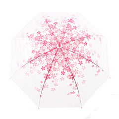Transparent Semi Automatic Long Handle Windproof Umbrella For Travel Women Sun Rain Auto Compact Windproof Style Men Umbrella