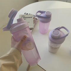 Gentle Taro Purple Large-capacity Plastic Cup Water Cup Student Water Bottle Summer Girl Group High-value Shake Cup with Scale