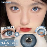 YICKYUE - Color Contact Lenses for Eyes Blue Soft Colored Contact Lens Natural Contact Lenses Eye Cosmetic Blue Color Lens 1Pair