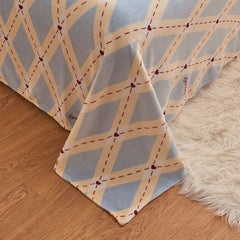 Autumn winter warm A-side milk velvet B-side lamb velvet soft bedding set 4pcs of velvet quilt cover sheet pillowcase king queen