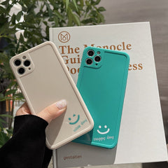 New Material smiley phone case happy nice day cover for iphone 11 12 pro max mini 7 xs max x xr 8 plus silicone capa shell funda