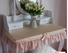 Dressing table cloth tablecloth dust proof cover jacquard lace makeup cushion cover home textile