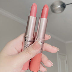 YICKYUE - Double-Headed Sexy Red Mist Face Matte Waterproof Nude Velvet Glossy Lip Gloss 12 Colors Lasting Women's Fashion Makeup Cosmetic