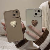Matte phone case for iphone 7 x xr xsmax 8 plus 11 12 13 pro max 3d heart cute heart lovely soft silicone back cover shell capa