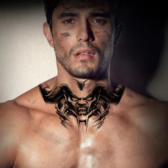 YICKYUE - Devil Neck Tattoo Stickers Waterproof and Sweat Proof Men and Women Body Art Fake Tattoos Temporary Simulation Cool Arm Stickers