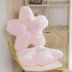 45cm New Pink Sakura Plush Pillow Kawaii Flowers Plush Pillow Mat Lifelike Soft Cherry Blossom Cushion Plushie Props