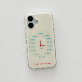 YICKYUE - Ins Wind Creative Sleep Clock Personalized Phone Case For iPhone 16 15 14 13 12 11 PRO MAX 15 16 PLUS Y2K Shockproof Phone Cases