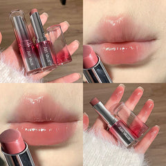YICKYUE - 6 Color Rose Jelly Lipstick Moisturizing Mirror Water Light Solid Lipgloss Glass Nude Pink Lip Glaze Tint Makeup Cosmetic Beauty