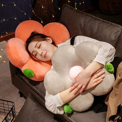 40/55cm 2 Sizes Cartton Cute Plush Flower Cushion Soft Plant Stuffed Doll Chair Cushion Sofa Kids Lover Birthday Gifts
