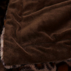 YICKYUE - 1pc Faux Rabbit Fur Leopard Print Double-layer Lunch Break Blanket, Sofa Couch Home Throw Blanket Nap Blanket