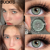 YICKYUE - 1 Pair Korean Colored Contact Lenses for Eyes Green Contacts Lenses Nature Eye Gray Pupils Brown High Quality Lens Yearly