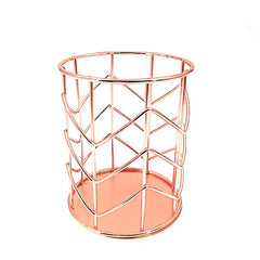 Iron Cylindrical Cosmetics Makeup Brushes Storage Box Case Storage Lipstick Brush Pen Holder Organizer Makeup Pen Storage