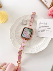 Shell Pattern Creative Women Bracelet Watch Strap Suitable For Apple Watch 7 Strap For iwatch Strap 6 5 4 SE 3 41mm Metal Strap