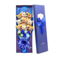 Hot Sale Cute Teddy Bear Stuffed Animal Plush Toy Cartoon Bouquet Gift Box Creative Birthday Valentine's Day Christmas Gift