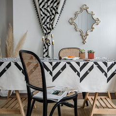 Yickyue High-Quality Linen Rectangular Nordic Retro Tablecloths