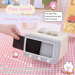 TV Tissue Box Household Kitchen Tissue Storage Box Living Room Drawer Multifunctional Mobile Phone Shelf Desk Organizer