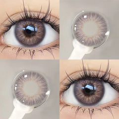 YICKYUE - 2pcs Natural Color Contact Lenses for Eyes Blue Large Diameter Lenses Korean Fashion Lenses Student Anime Accessories