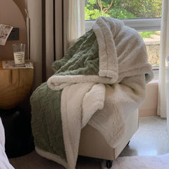 Yickyue Multifunctional Lambswool Blanket, Warm Blankets for Beds, Single Nap, Solid Color, ,New Tower Skin, 2022