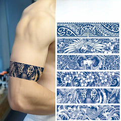 YICKYUE - Arm ring Temporary Tattoos for Men Women,Tattoo Stickers,Waterproof Long-Lasting 15 Days,Realistic Semi-Permanent Fake Tattoo