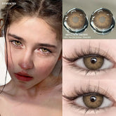 YICKYUE - 1 Pair Colored Contact Lenses for Eyes Natural Brown Lenses Beauty Fashion Red Lense Blue Lenses Green Eye Contact