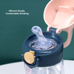 480ml High Quality Tritan Material Kids Water Bottle With Straw BPA Free Durable Plastic Children Drinking Bottle