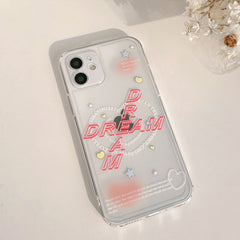 Dream love woman girl cute phone case for iphone x xr xs max 7 8 plus se 20 11 12 mini pro max clear silicone cover capa