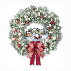 Yickyue Christmas Garland Stickers for Home Decoration Xmas Moisture Proof Window Glass Door Holiday Home Decoration