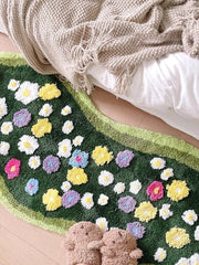 YICKYUE - 60x120cm Colorful Flower Garden Nature Soft Anti-Slip Mat Moss Rugs Carpets Bedroom Decor
