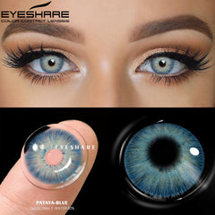 YICKYUE - 1Pair New Colored Contact Lenses Green Eyes Lenses Natural Brown Eye Lenses Gray Contact Lenses Yearly Contact Lenses