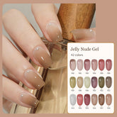 Jelly Gel 8ml Semi-transparent Nail Gel Polish Ice Through Brown Pink French Gel Varnish Soak Off UV LED Gel for Nail