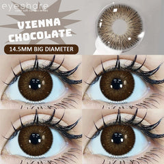 YICKYUE - Big Diameter Black Lenses 14.5mm Lenses Colored Contact Lenses for Eyes Big Eye Lenses Natural Look Lenses