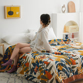 Yickyue Nordic throw blanket 100% Cotton summer cool quilt single double king size blankets soft Breathable bedspread boho sofa towel