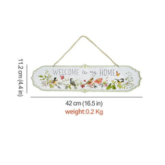 Yickyue Welcome Sign Home Front Door 3D Embossed Rectangular Metal Sign Hanging Sign, Portico, Outdoor Home Decoration