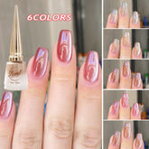 YICKYUE - Magnetic Cat Eye Gel Nail polish Pink Purple Sparkling Glitter Semi Permanent Nail Gel Soak Off UV LED Nail Varnish for Nail art