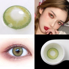 YICKYUE - Natural Color Lens Eyes Contact Lenses For Eyes Beauty Contact Lenses Eye Cosmetic Color Lens Eyes 2 Pair Yearly